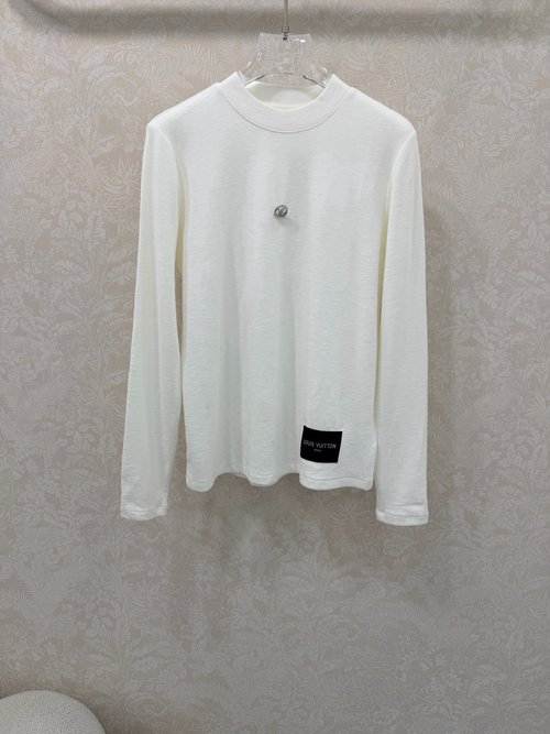 Louis Vuitton New Style Long Sleeve Drizzle Base Top with Logo and Labels