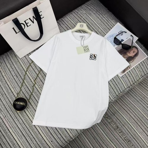 Loewe Highly Recommended Short-Sleeved T-Shirt with Embroidery Logo