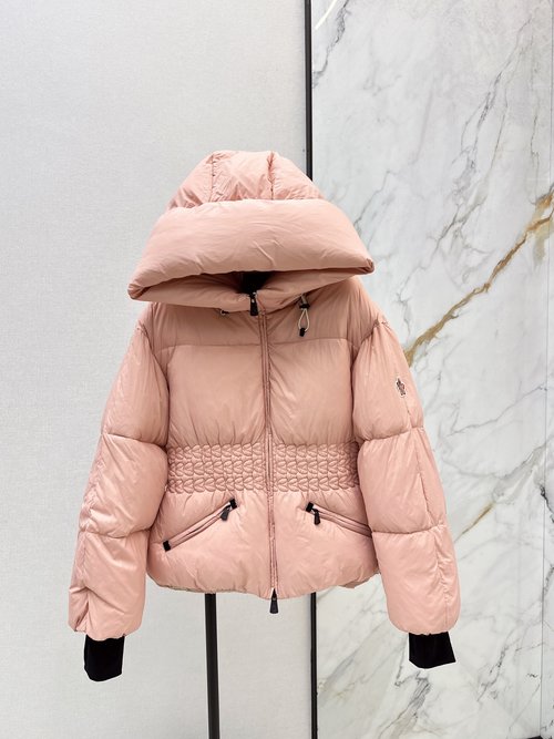 Moncler Ski Series Nylon Down Jacket with Adjustable Elastic Waist