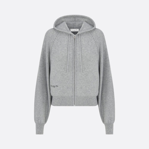 Dior Fashionable Zip-up Cardigan with Butterfly Embroidery