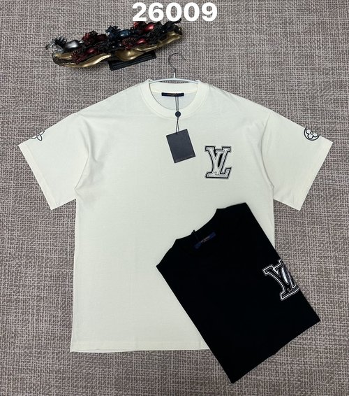 Louis Vuitton Cotton Fabric with Embroidery in Black and Apricot