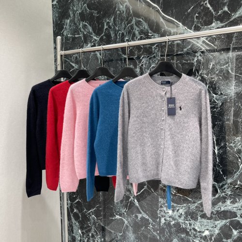 Polo Ralph Lauren Pony-Embroidered Cashmere Knit Cardigan, Suitable for Various Occasions