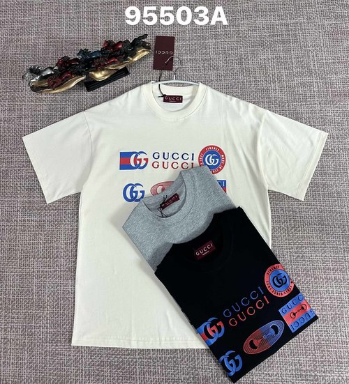 Gucci Embroidered and Printed Cotton T-Shirt in Three Colors