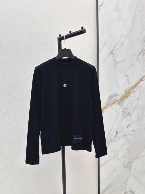 Louis Vuitton Classic Small Stand-Up Collar Stretch Knit Underwear, Elegant and Comforting