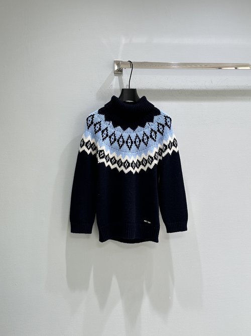 Prada New Arrival: Ski-Style Wool-Cashmere Blend Sweater