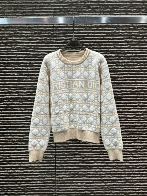 Dior Classic Diamond-patterned Pullover Sweater