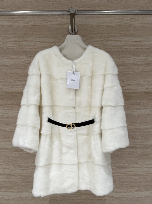 Dior Elegant Loose Mink Jacket with Imported Fur