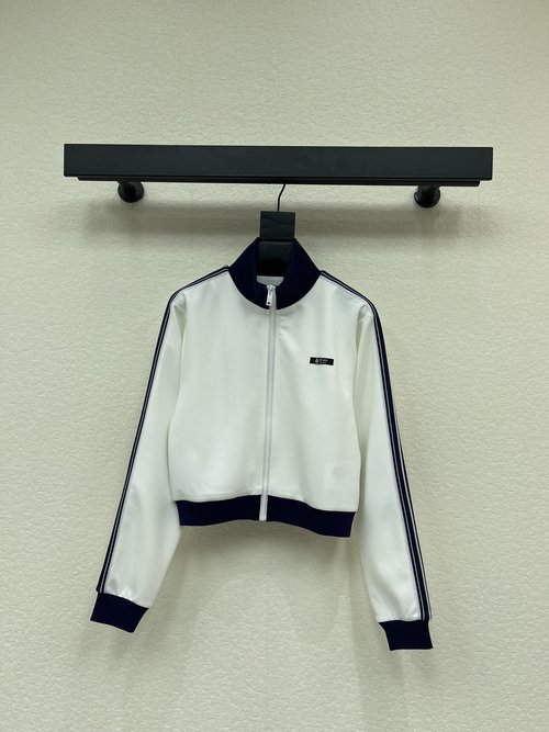 Prada Stand - Collar Zipper Jacket with Logo and Style