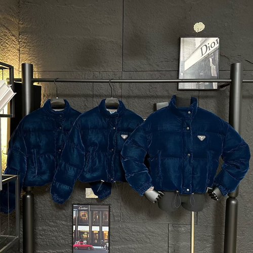Prada High-Quality, Light and Warm Velvet Down Jacket