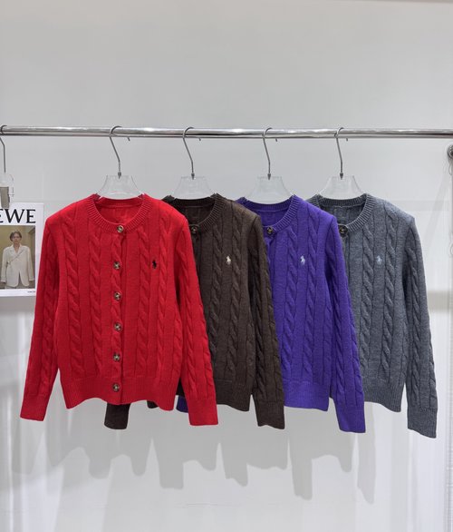 Polo Ralph Lauren New Pony Logo Round Neck Knit Cardigan