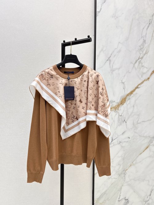 Louis Vuitton Unique Two-piece Design Round-neck Sweatshirt, Stylish & Comfortable