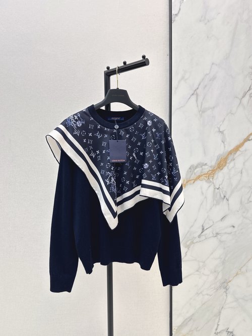 Louis Vuitton Unique Two-piece Design Round-neck Sweatshirt, Stylish & Comfortable