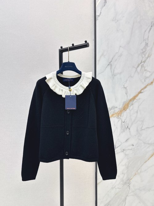 Louis Vuitton Black and White MONOGRAM Wool Blazer