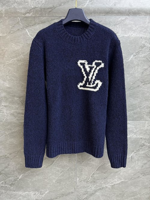 Louis Vuitton Large Logo Embroidered Sweater, Simple and Refined
