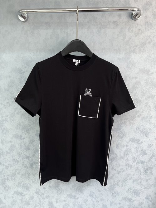 Loewe Exquisite Embroidery Slimming Short - Sleeve T - Shirt