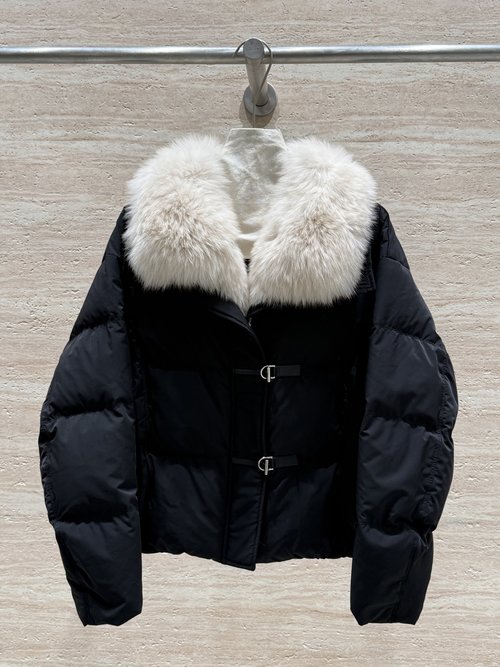 Loewe Detachable Fur Collar Down Jacket for a Stylish Appearance