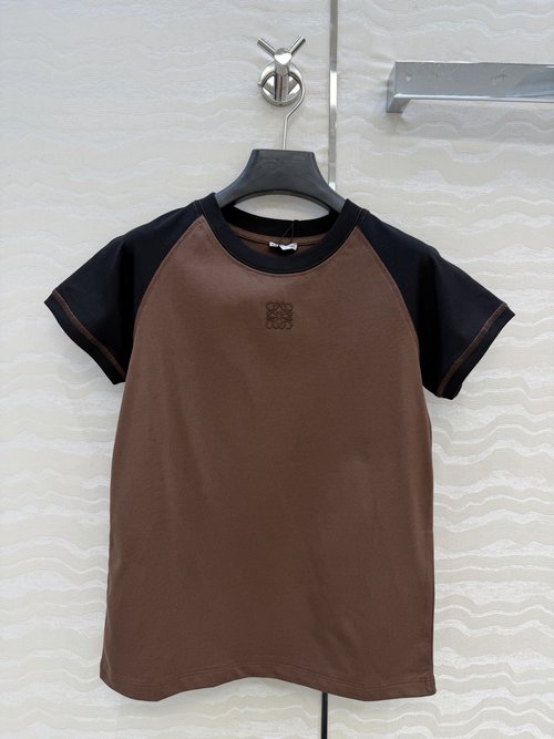 Loewe Limited Edition Collared T-Shirt with Contrasting Sleeves, Streamlined Silhouette
