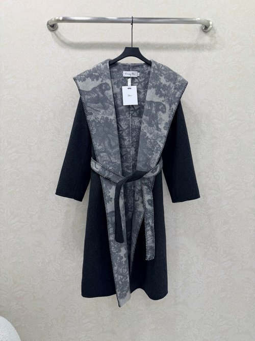 Dior High-end Double-sided Cashmere Coat with Arch Needle