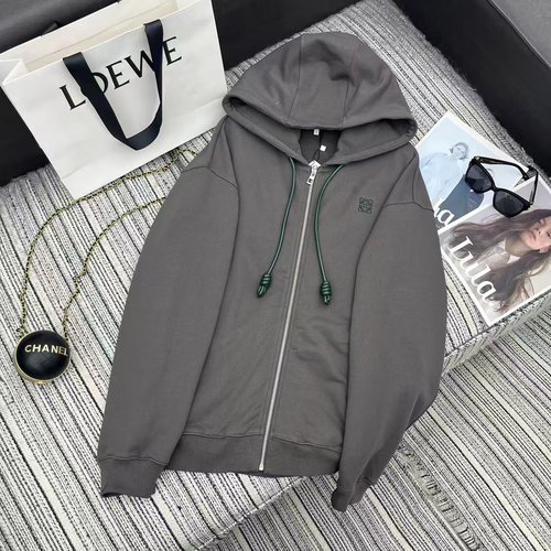 Loewe Exclusive Development Logo Embroidery Full-Zip Hoodie