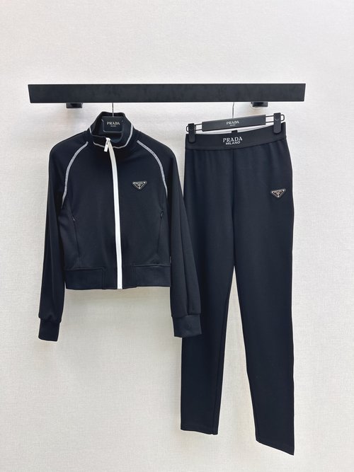 Prada Triangle Logo Decorated Leisure Suit for Comfort