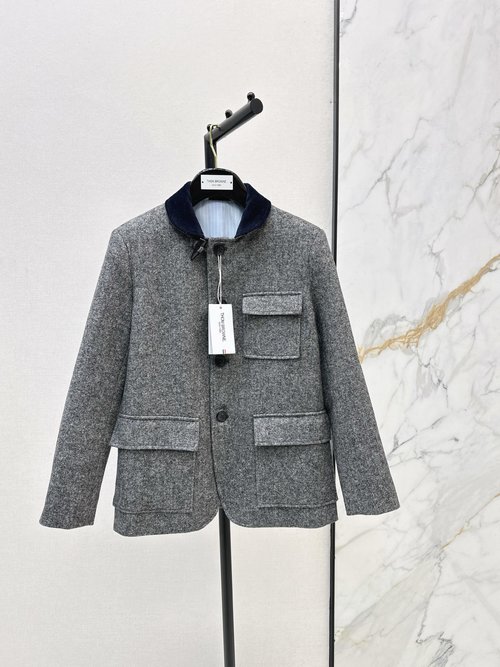 Thom Browne Retro Wool Suit Jacket with Elbow Patches
