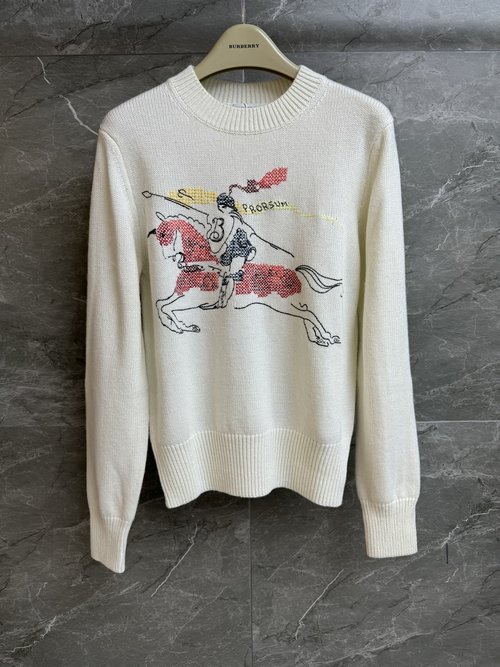 Burberry Embroidered Sweater, Warm and Stylish