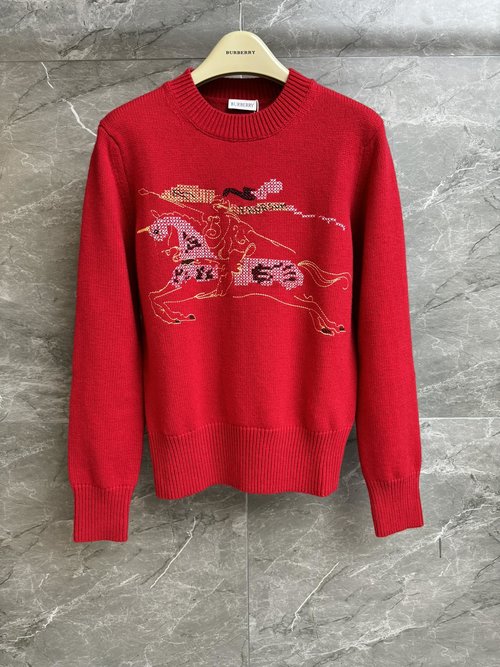 Burberry Embroidered Sweater, Warm and Stylish