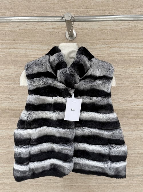 Dior Dior Chinchilla Series Horizontal Laminated Collared Vest