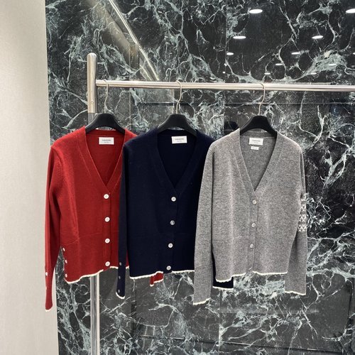 Thom Browne Sausage Dog Knit Cardigan with Snowflake Pattern, Festive and Graceful