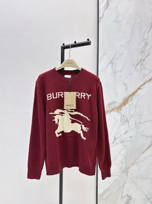 Burberry Classic Horse Logo Round Neck Sweater: Comfortable and Timeless