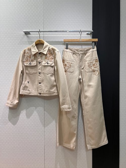 Dior Early Spring Limited Series, Embroidered Denim Jacket and Straight Jeans