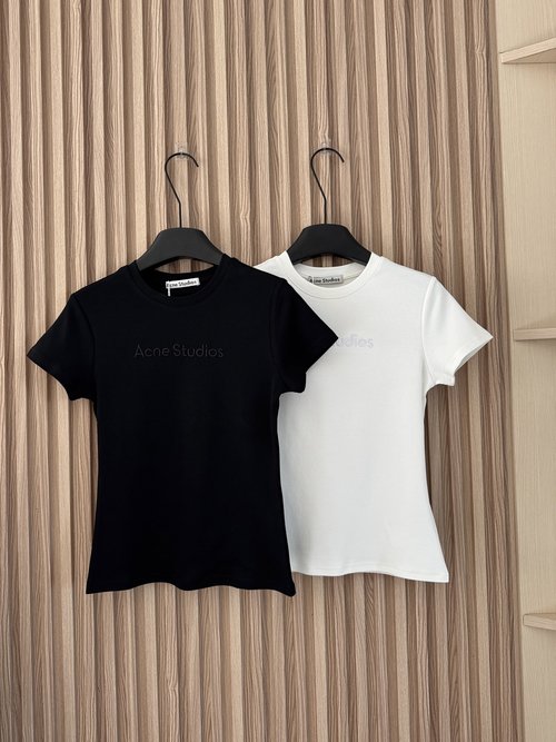 Dior New Arrival: AC Letter Embroidery Waist-Contracted T-Shirt