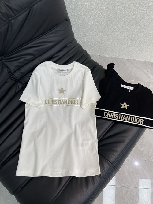 Dior Embroidered Star Round-Neck T-Shirt