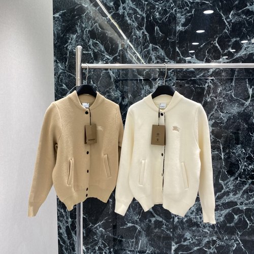 Burberry Embroidered War Horse Knit Cardigan for Various Occasions
