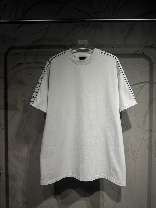 Balenciaga Vintage - style Custom Webbing Short - sleeve T - shirt