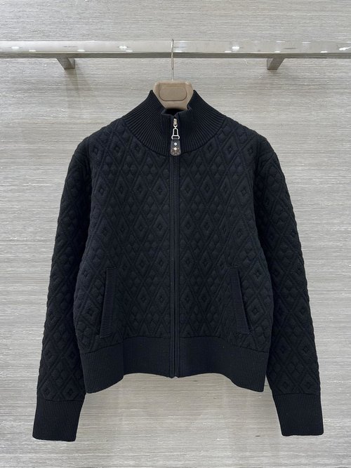 Louis Vuitton Exclusive First Release: High-End Four-Leaf Clover Relief Baseball Jacket