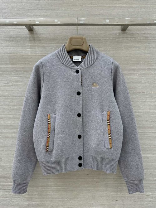 Burberry Exclusive First Release: British Knight Logo Baseball Cardigan