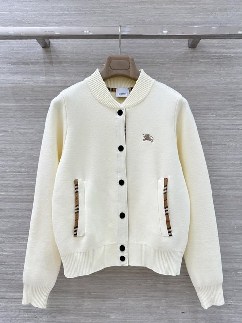 Burberry Exclusive First Release: British Knight Logo Baseball Cardigan
