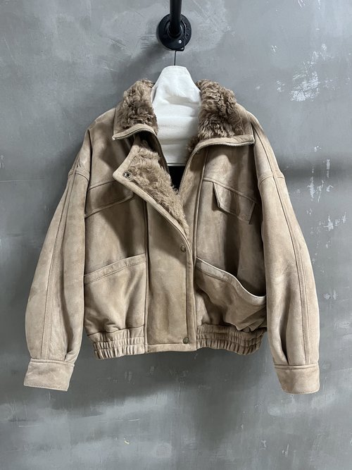 Yves Saint Laurent Versatile and Stylish Merino Sheepskin Fur Coat