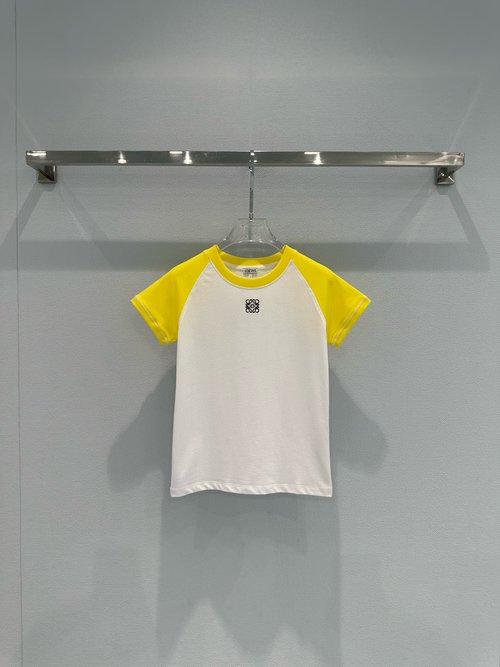 Loewe Anagram Raglan Sleeve T - shirt with Bright Color Blocks