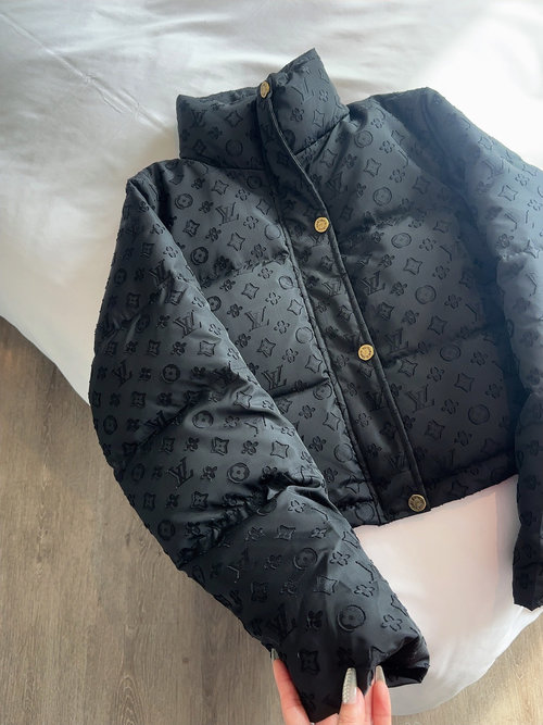 Louis Vuitton Black Jacquard Down Jacket