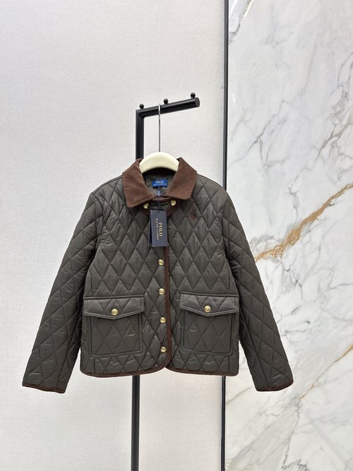 Polo Ralph Lauren Retro and Stylish Cotton Coat with Adjustable Back and Short H-Cut