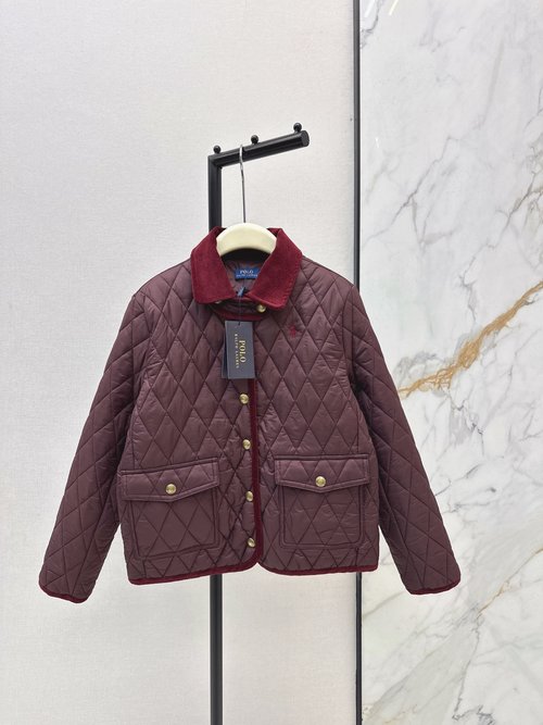 Polo Ralph Lauren Retro and Stylish Cotton Coat with Adjustable Back and Short H-Cut