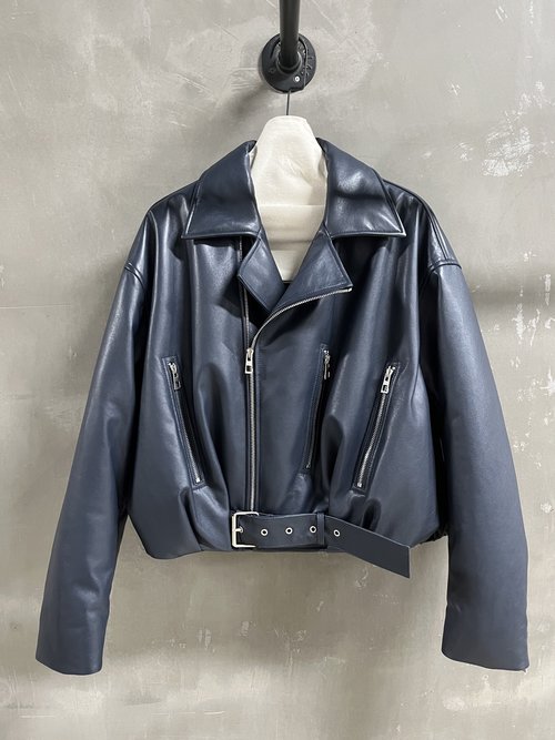 Loewe Elegant Balloon Coat Crafted from Turkish Lambskin and Cotton-White Goose Down