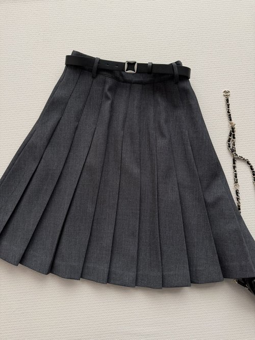 Loro Piana Wool Blend Pleated Skirt, Stylish Daily Use