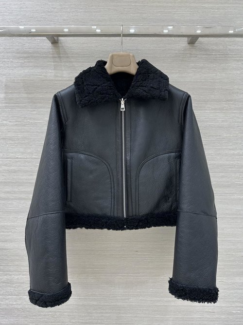 Dior Exclusive Fur Integrated Jacket with Teddy Cashmere and Hand Embroidery