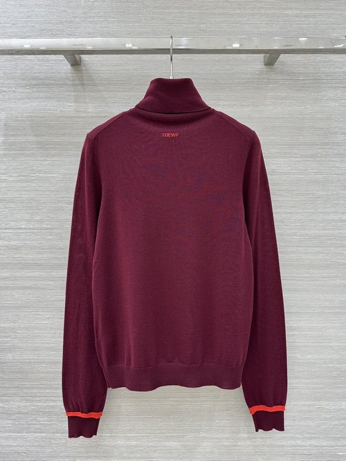 Loewe Limited Series Pure Wool High-Neck Knit Long-Sleeve Top