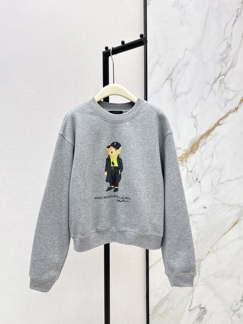 Polo Ralph Lauren Classic Bear Hoodie with Embroidered Design, Premium Cotton Blend