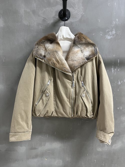 Prada High - quality Down Jacket with Cotton and Mink, Classic Design