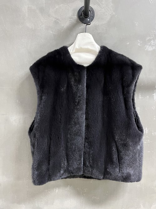 Miu Miu Timeless and Chic Mink Vest Made of Imported Crown Velvet Mink